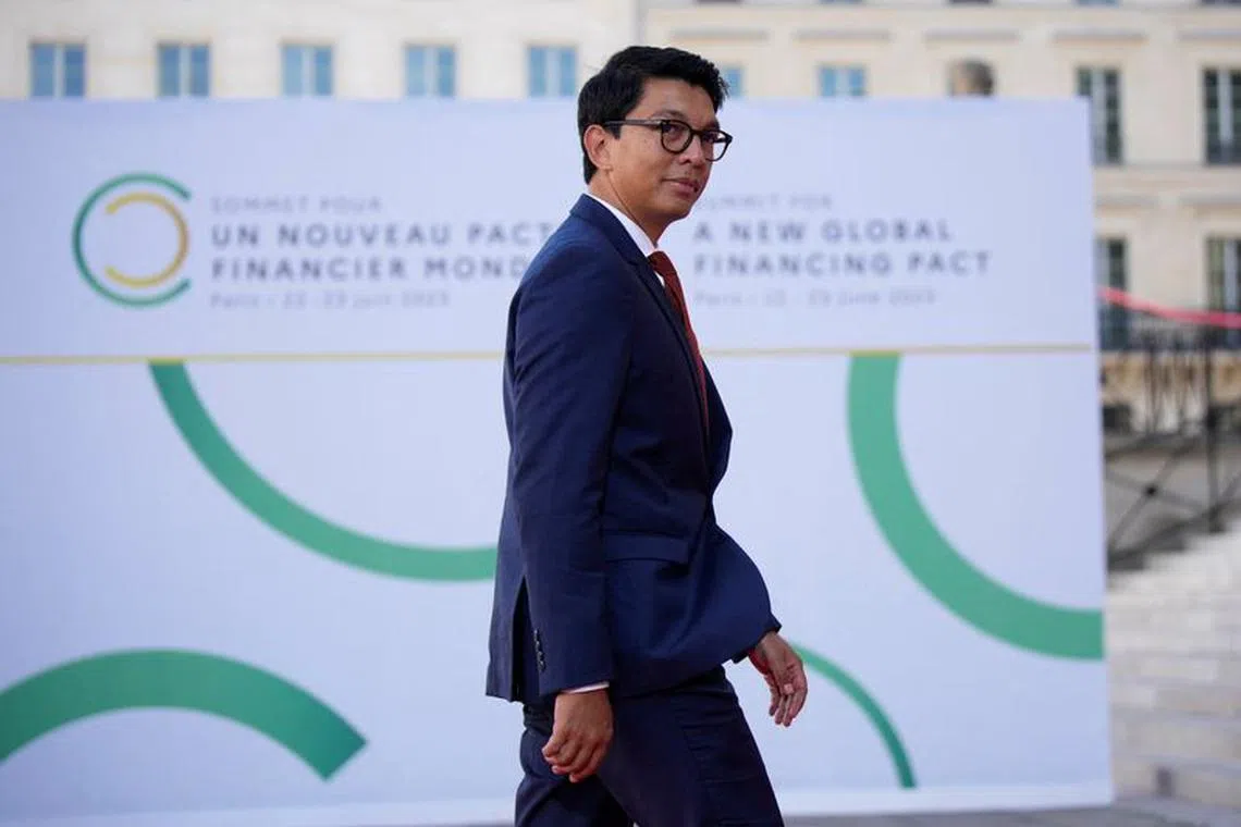 Andry Nirina Rajoelina, President of Madagascar, arrives for the closing session of the New Global Financial Pact Summit, Friday, June 23, 2023 in Paris, France.    Lewis Joly/Pool via REUTERS/File Photo