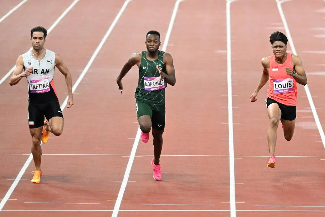 Marc Louis finished sixth in the third semi-final in Hangzhou.