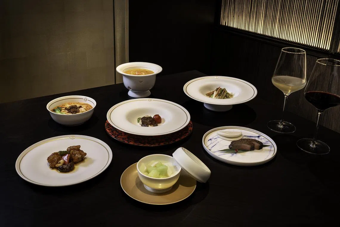 Shisen Hanten by Chen Kentaro's Zhang Da Qian menu dishes. 