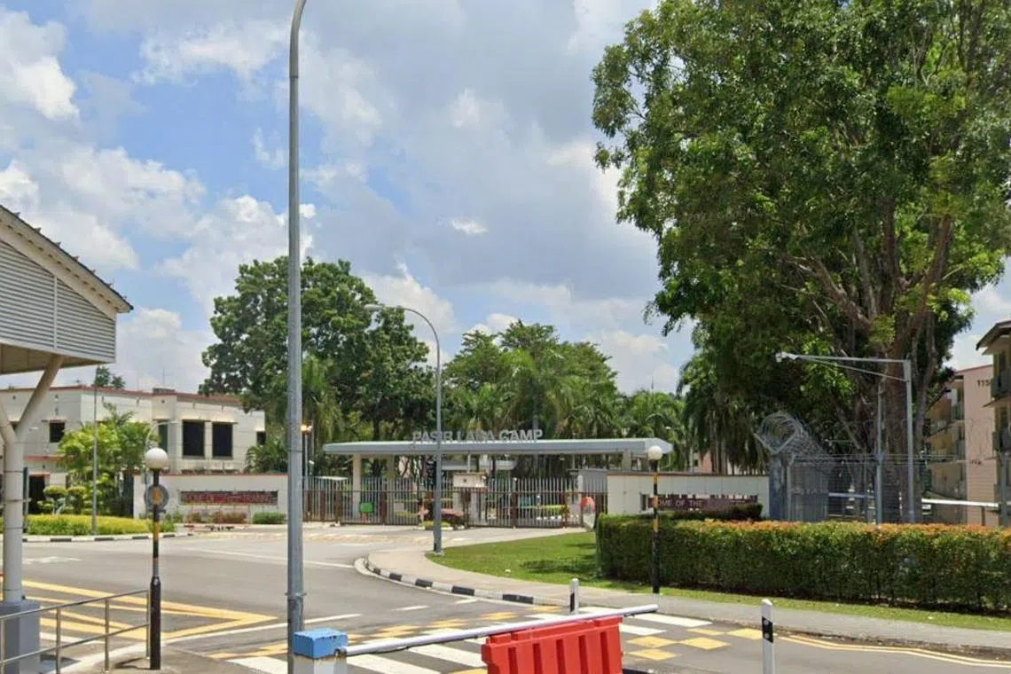 The soldier was found next to a bed in Pasir Laba Camp on the evening of Sept 27.