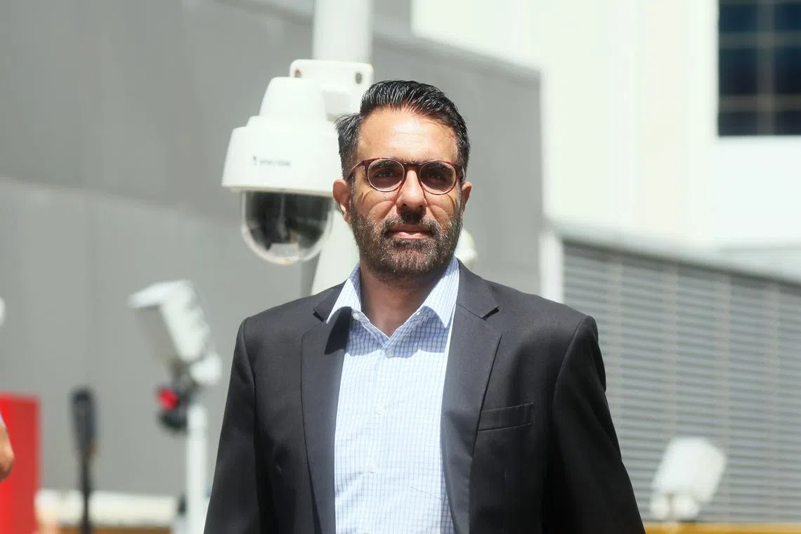 Opposition leader Pritam Singh at State Courts on March 19, 2024. He was charged on March 19 with two counts of lying to the parliamentary committee.
