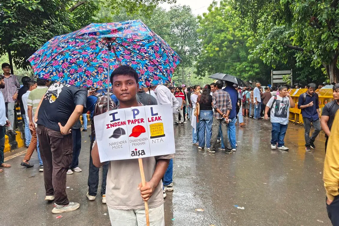 Pritam Kumar, 20, was one of the many students who showed up for the protest march on July 20.