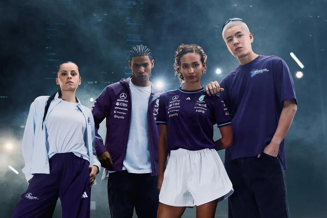The adidas x Mercedes-AMG PETRONAS F1 Team Vanda Bloom collection.
