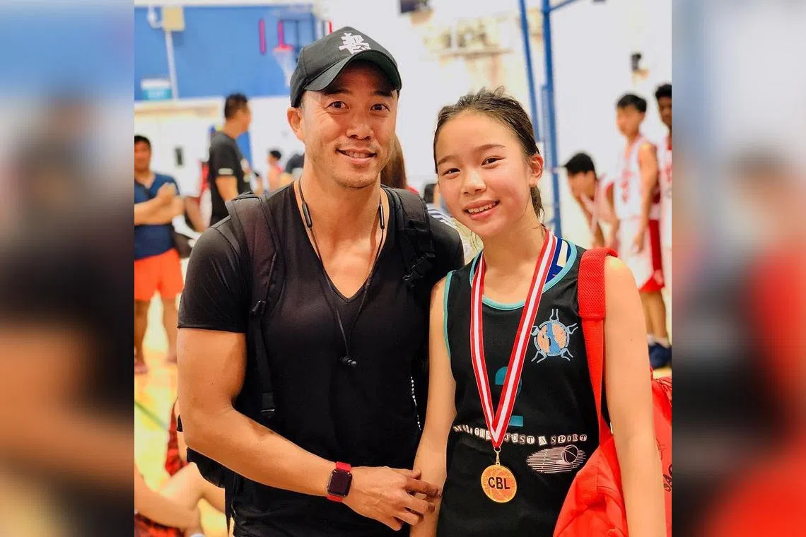 Actor-host Allan Wu and daughter Sage Wu.