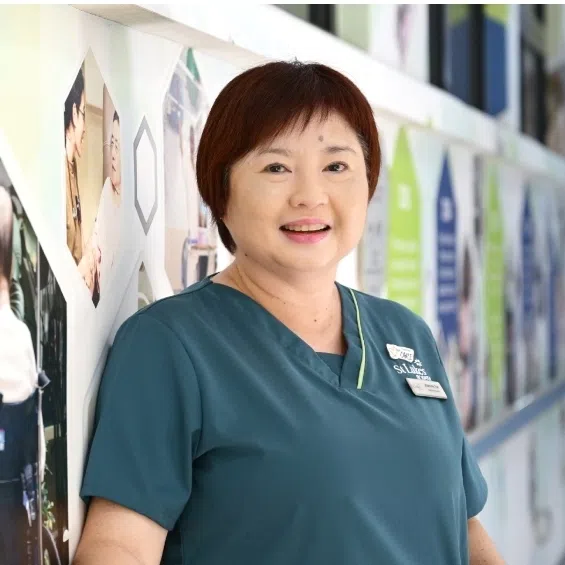 (Clockwise from top left) Nurses Jasmine Tan, Cheryl O Pia Mandadero, Tan Min Kai and Neo Kok Ern.