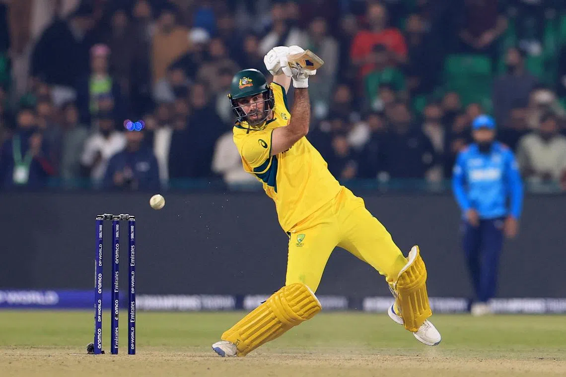 FILE PHOTO: Cricket - ICC Men's Champions Trophy - Group B - Australia v England - Gaddafi Stadium, Lahore, Pakistan - February 22, 2025 Australia's Glenn Maxwell in action REUTERS/Akhtar Soomro/File Photo