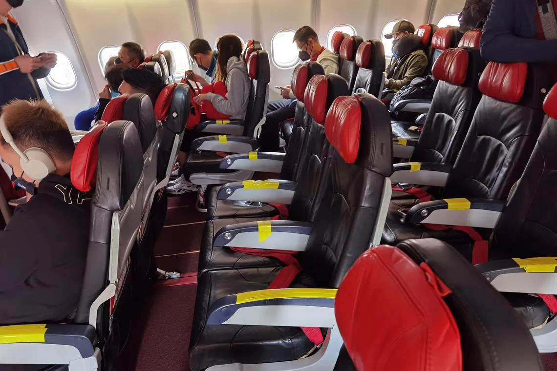 Mr Edward Yong, a passenger on flight D7379 from Taipei to Kuala Lumpur, posted about the repairs on Facebook.