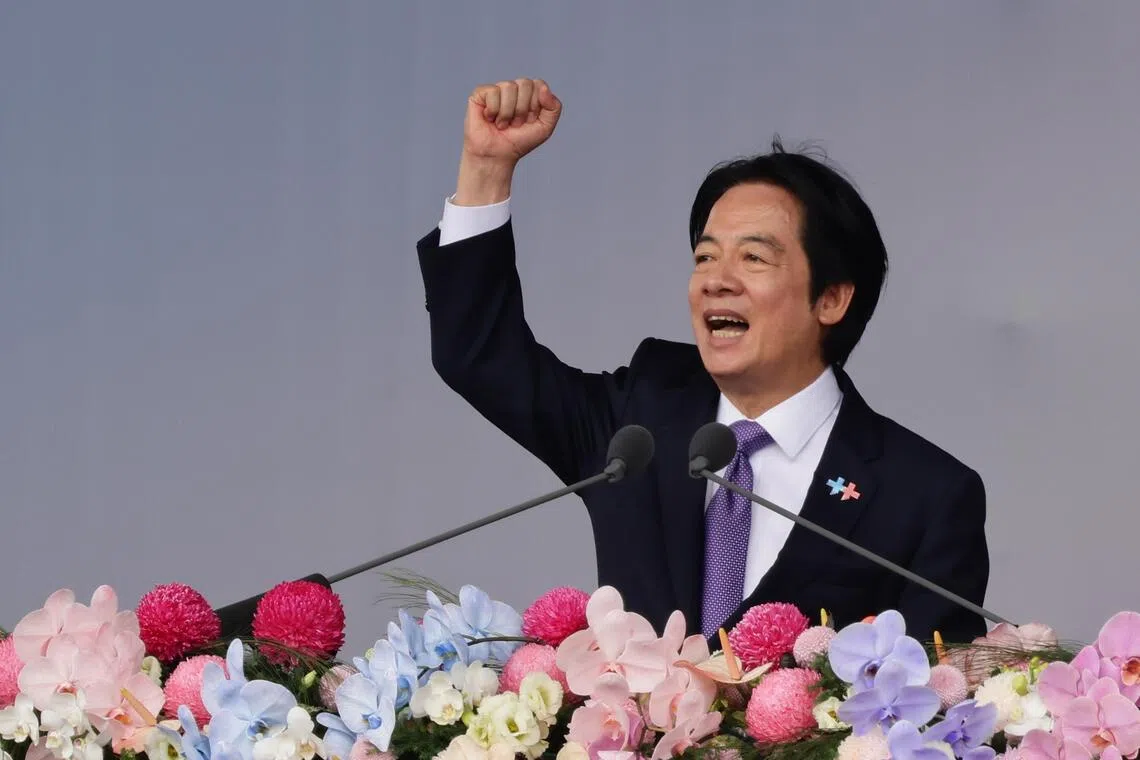 China’s defence ministry said Taiwanese President Lai Ching-te was exaggerating the threat from China in his national day speech on Oct 10.