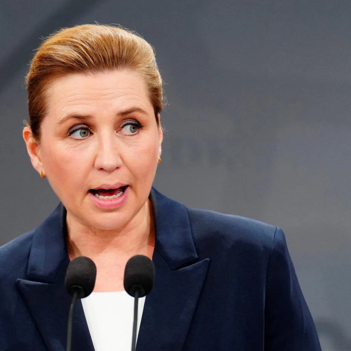 Danish Prime Minister Mette Frederiksen holds a press conference on European security in the Mirror Hall at the Prime Minister's Office in Copenhagen, Denmark March 2, 2026. Ida Marie Odgaard/Ritzau Scanpix/via REUTERS