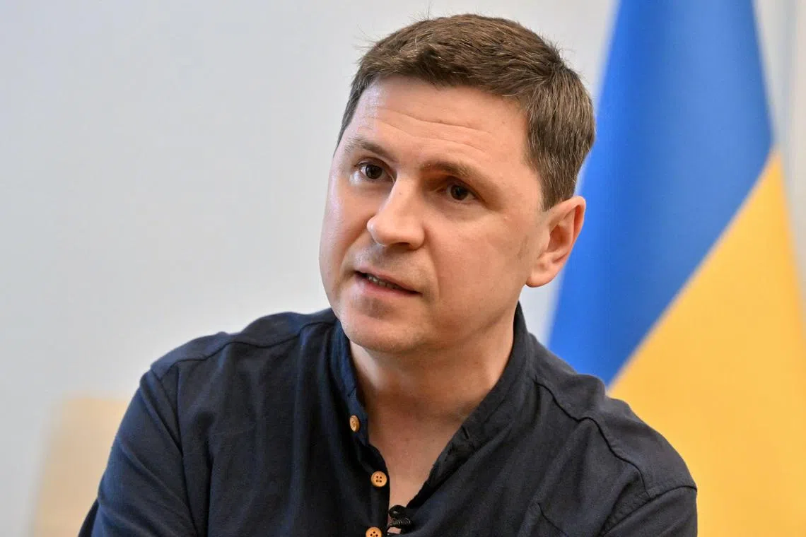 Mr Mykhailo Podolyak, adviser to Ukrainian President Volodymyr Zelensky, says progress by Ukraine in its counter-offensive against Russia's invasion is “slower than we want”.