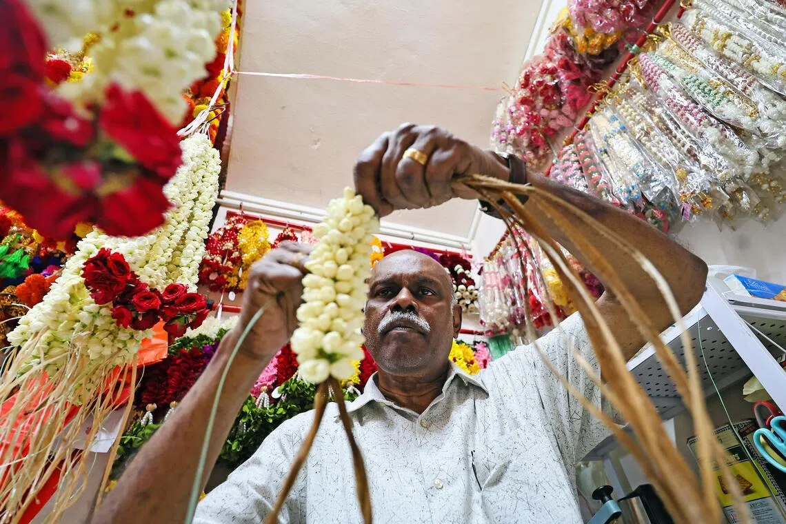 Mr Jayaselvam, who primarily caters to Indian weddings, has also taught community classes in a bid to keep his trade alive. 