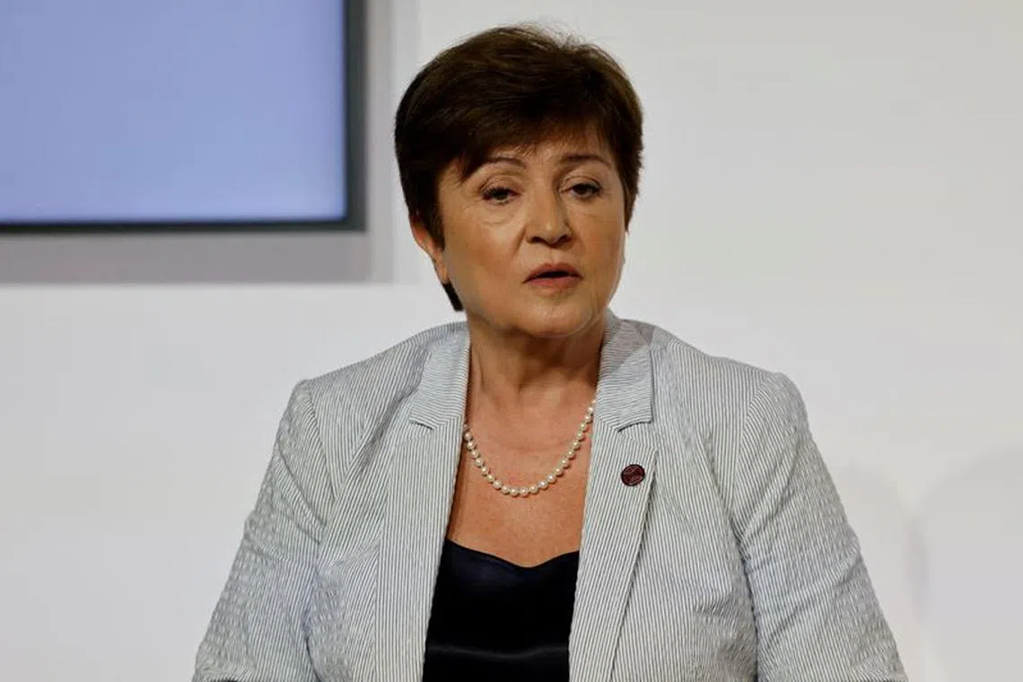 Managing Director of the International Monetary Fund (IMF), Kristalina Georgieva attends in a round table to discuss global economy during the New Global Financial Pact Summit at the Palais Brongniart in Paris, France June 22, 2023. Ludovic Marin/Pool via REUTERS/File Photo