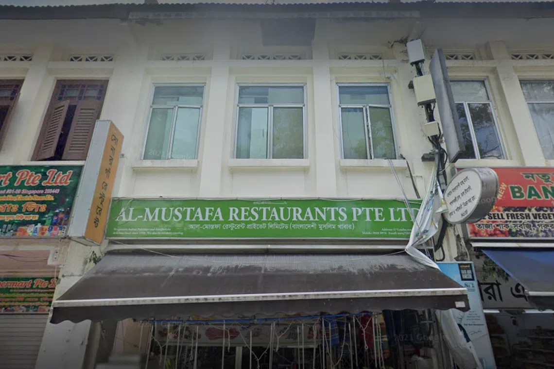Al-Mustafa Restaurant was penalized after the SFA conducted an inspection and found multiple violations of food safety standards. 