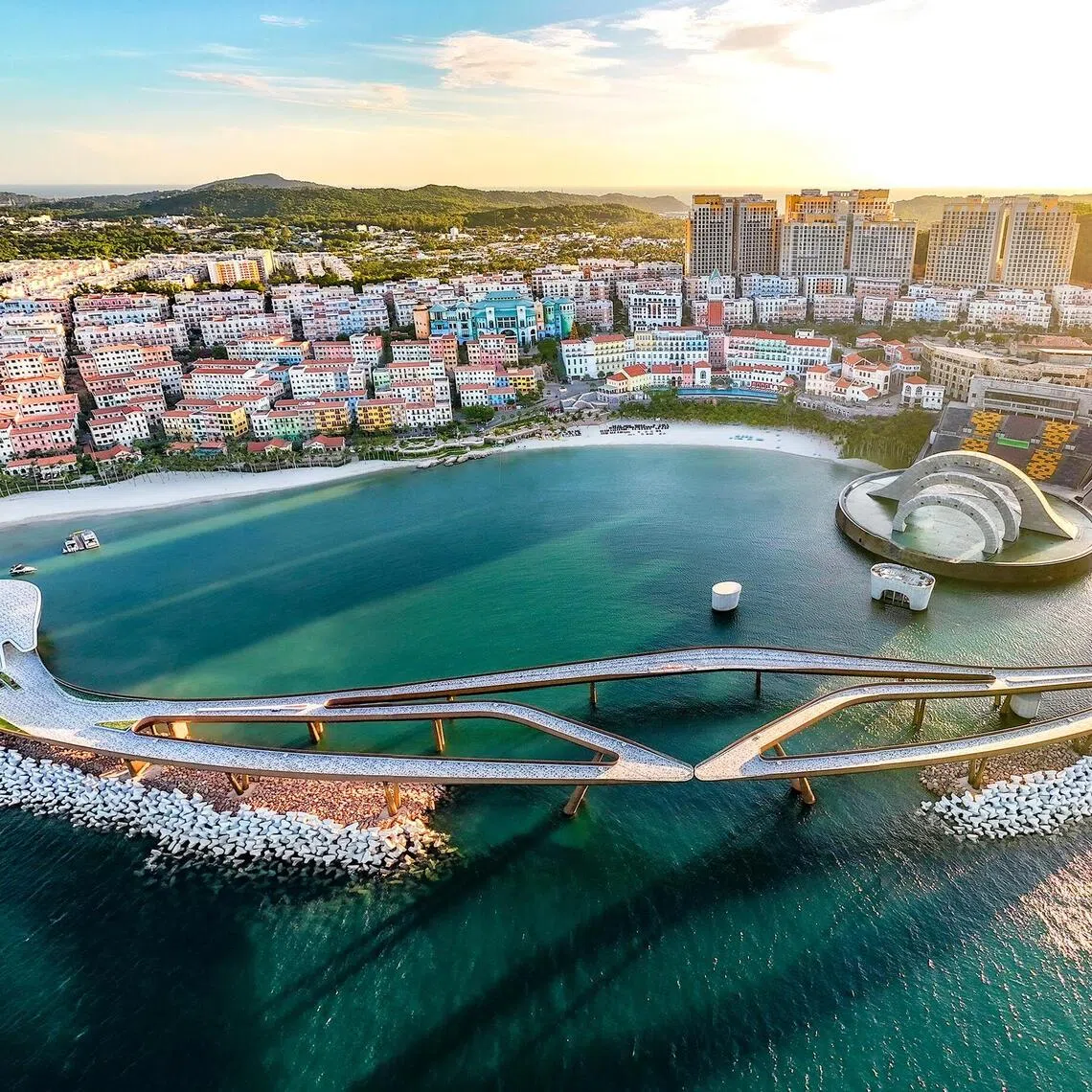 Sunset Town, a tourist attraction inspired by the Mediterranean, was opened in Phu Quoc in 2024.