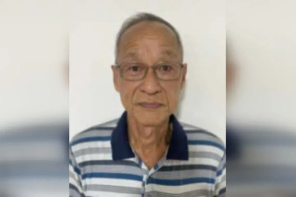 Chong Sang King was last spotted near Block 231A Tengah Drive at about 8.20am on Oct 8.