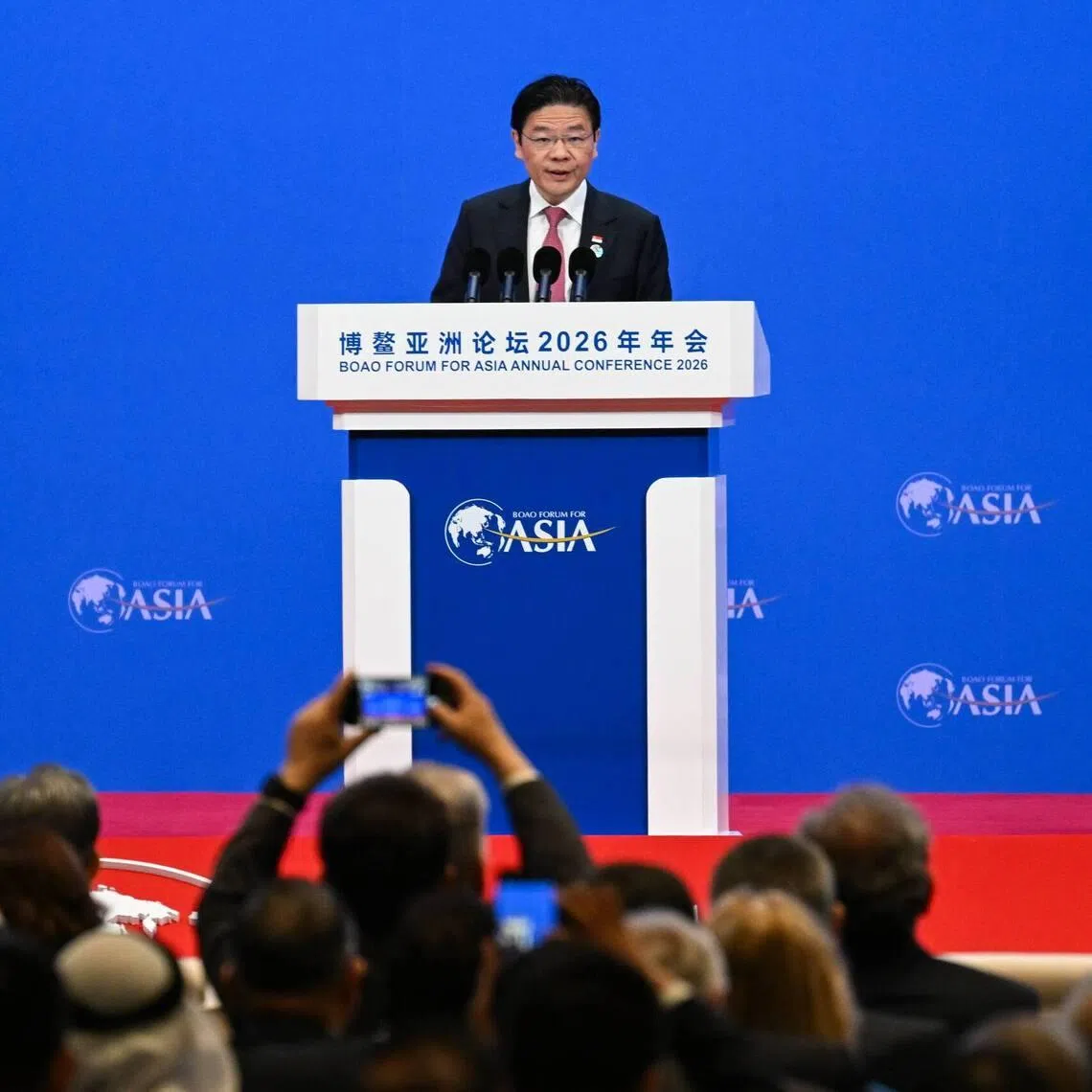 Prime Minister Lawrence Wong said the global environment has become more uncertain, with wars, geopolitical rivalry and multilateralism being challenged