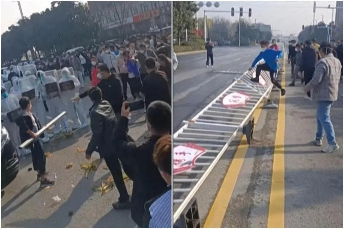 The new restrictions were announced after hundreds of workers streamed out of their dormitories.