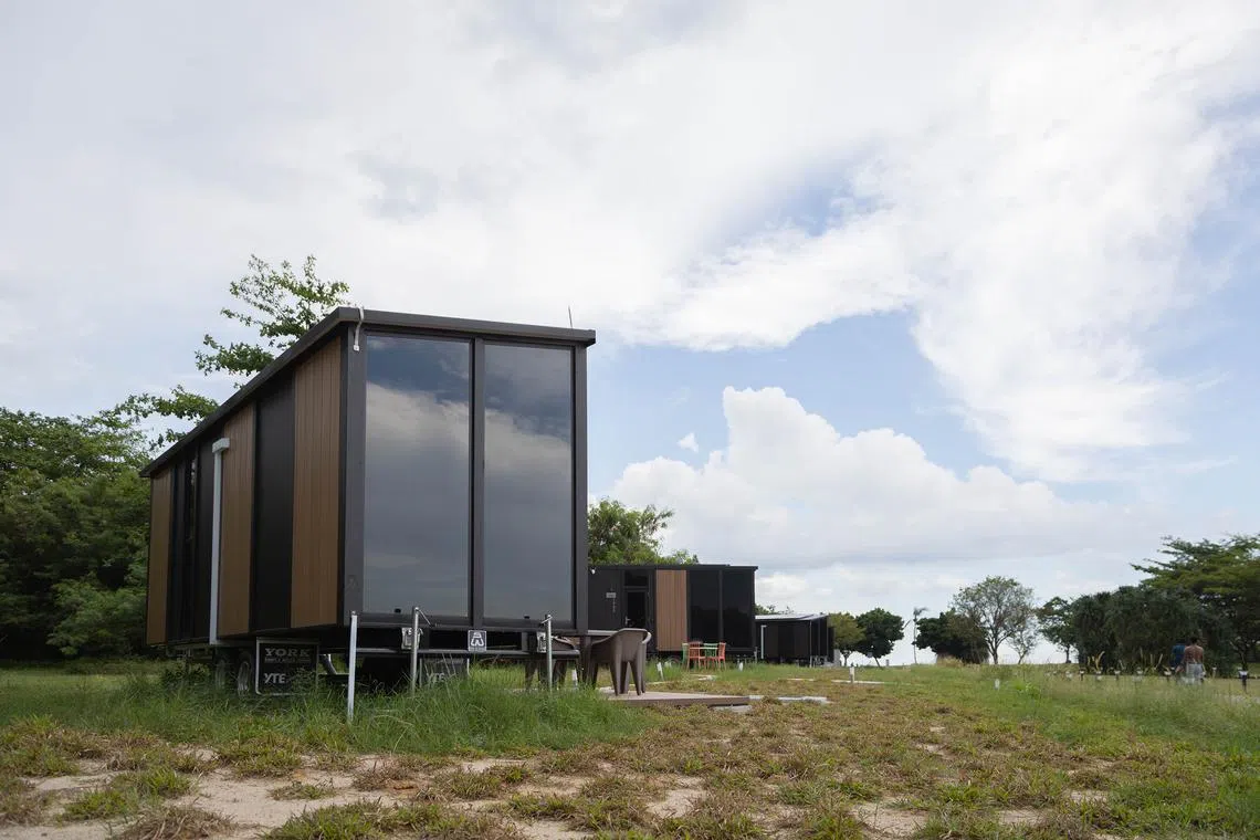 From May 1, five eco-friendly “tiny houses” on Lazarus Island will be open to the public.