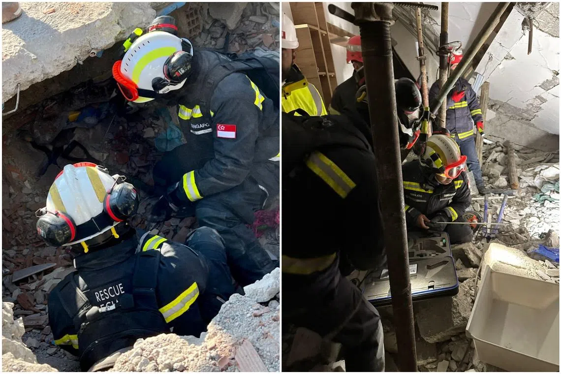 The SCDF sent a 68-member team to aid with rescue operations in Turkey.