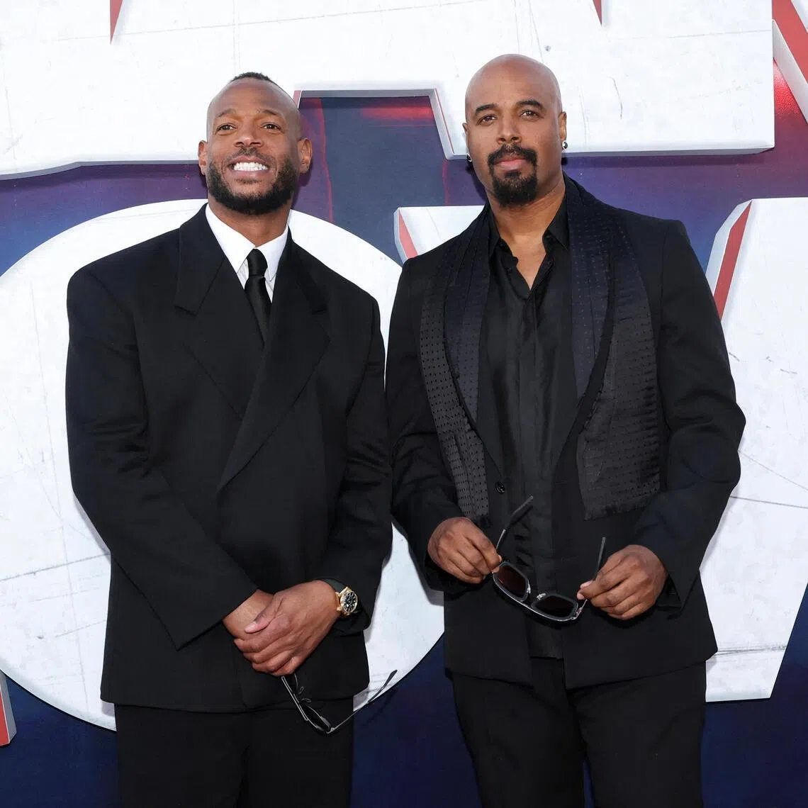 Writers, producers and stars Marlon Wayans (left) and Shawn Wayans at the premiere of Scary Movie in Los Angeles, California, on June 3, 2026. 