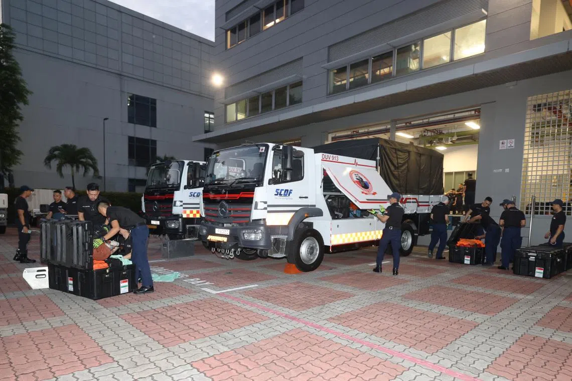 The contingent left for Myanmar on March 29 to assist rescue efforts in the quake-battered country.