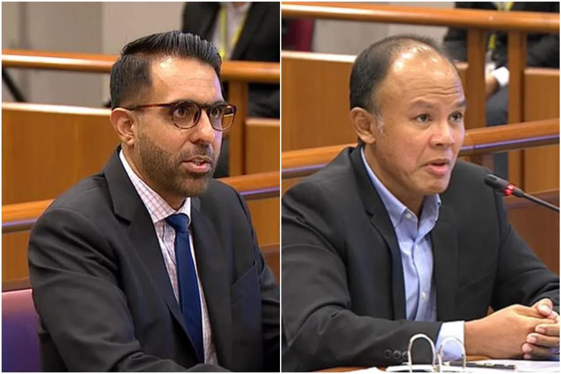 Parliament had voted in February 2022 to refer WP's chief Pritam Singh (left) and vice-chairman Faisal Manap for further investigations by the public prosecutor.