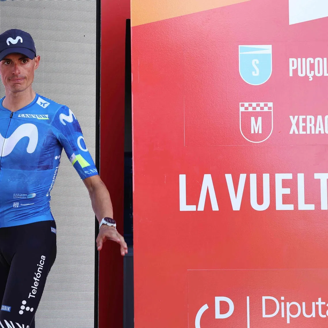 Tadej Pogacar crashed at the end of stage eight of the Vuelta a Espana.