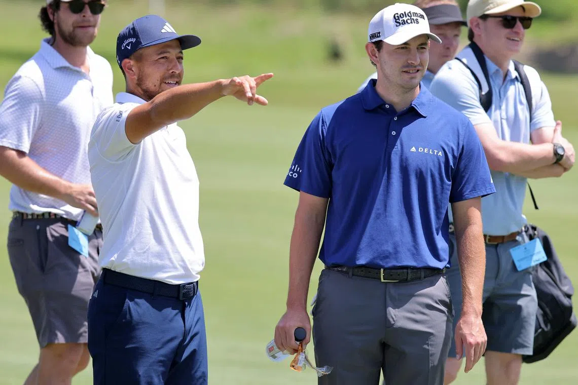 Xander Schauffele and Patrick Cantlay during the pro-am prior to the Zurich Classic of New Orleans.
