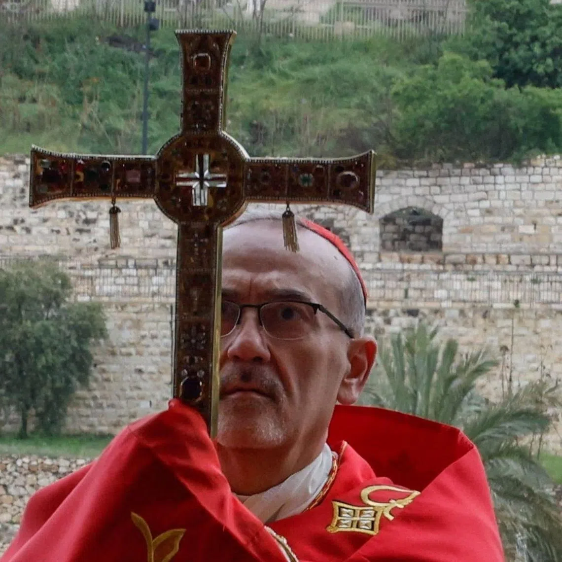 Police prevented Cardinal Pierbattista Pizzaballa from entering the church on March 29.