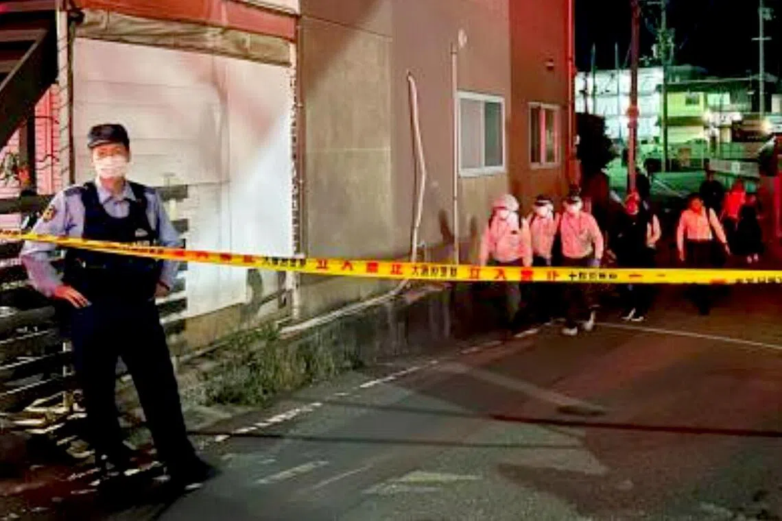 Man wielding kitchen knife dies in rare fatal police shooting in Japan