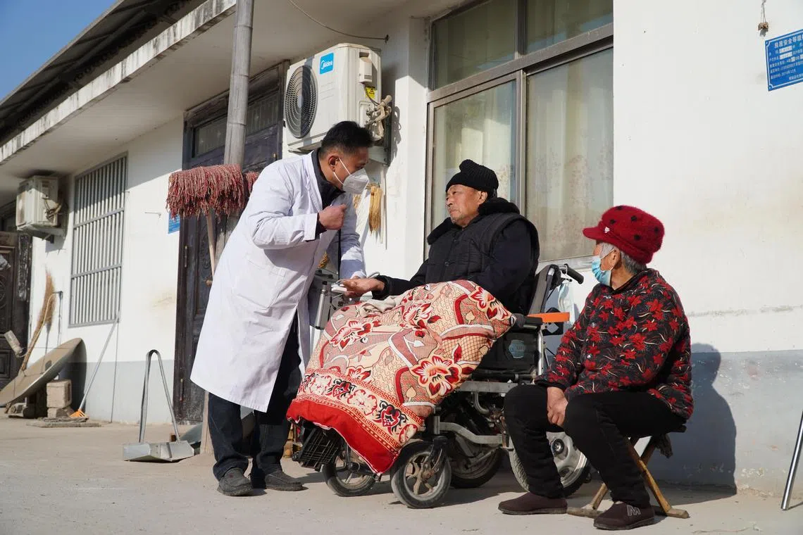 Infections are expected to surge in rural areas as hundreds of millions travel to their home towns for the Lunar New Year holidays.