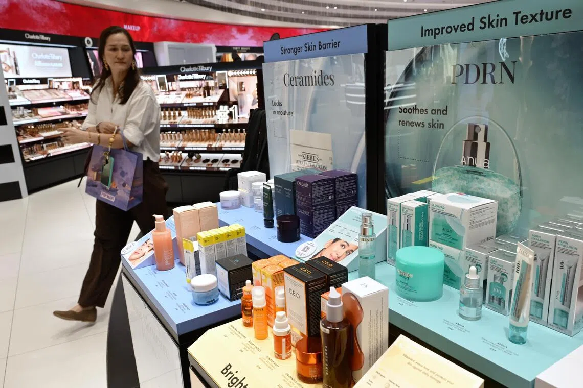 The PDRN front-of-store display at Sephora in ION photographed on Aug 19.