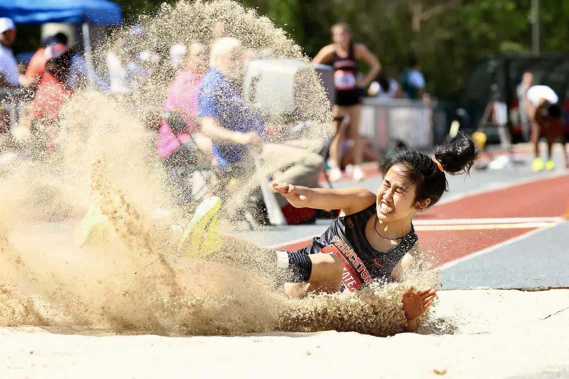 Tia Rozario at the 16th Yale Giegengack Invitational meet held at Yale University.