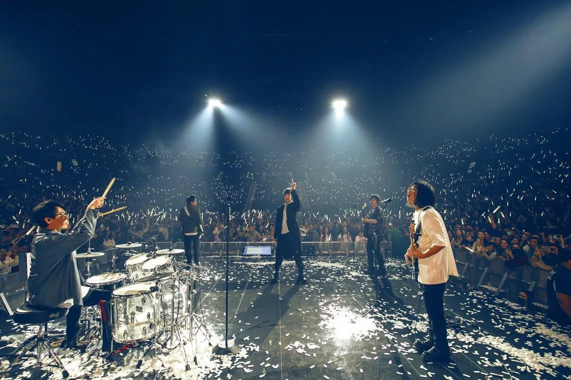 Taiwanese rock band Mayday on tour in Las Vegas, the United States, in November.