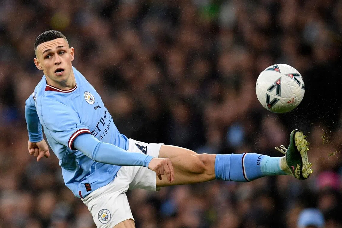 Manchester City's English midfielder Phil Foden was taken to hospital where he underwent surgery on March 26, 2023.