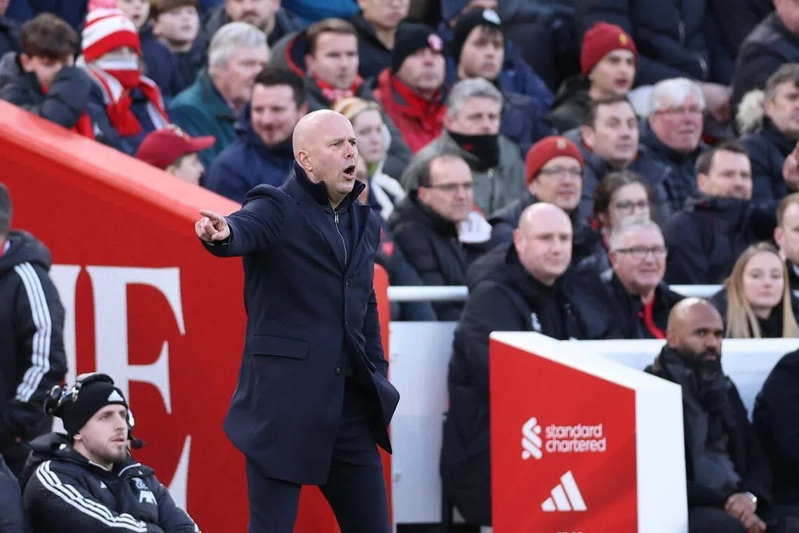 Liverpool manager Arne Slot will be concerned that his team had 11 shots on target against Burnley on Jan 17 but just a 1-1 draw to show for it.