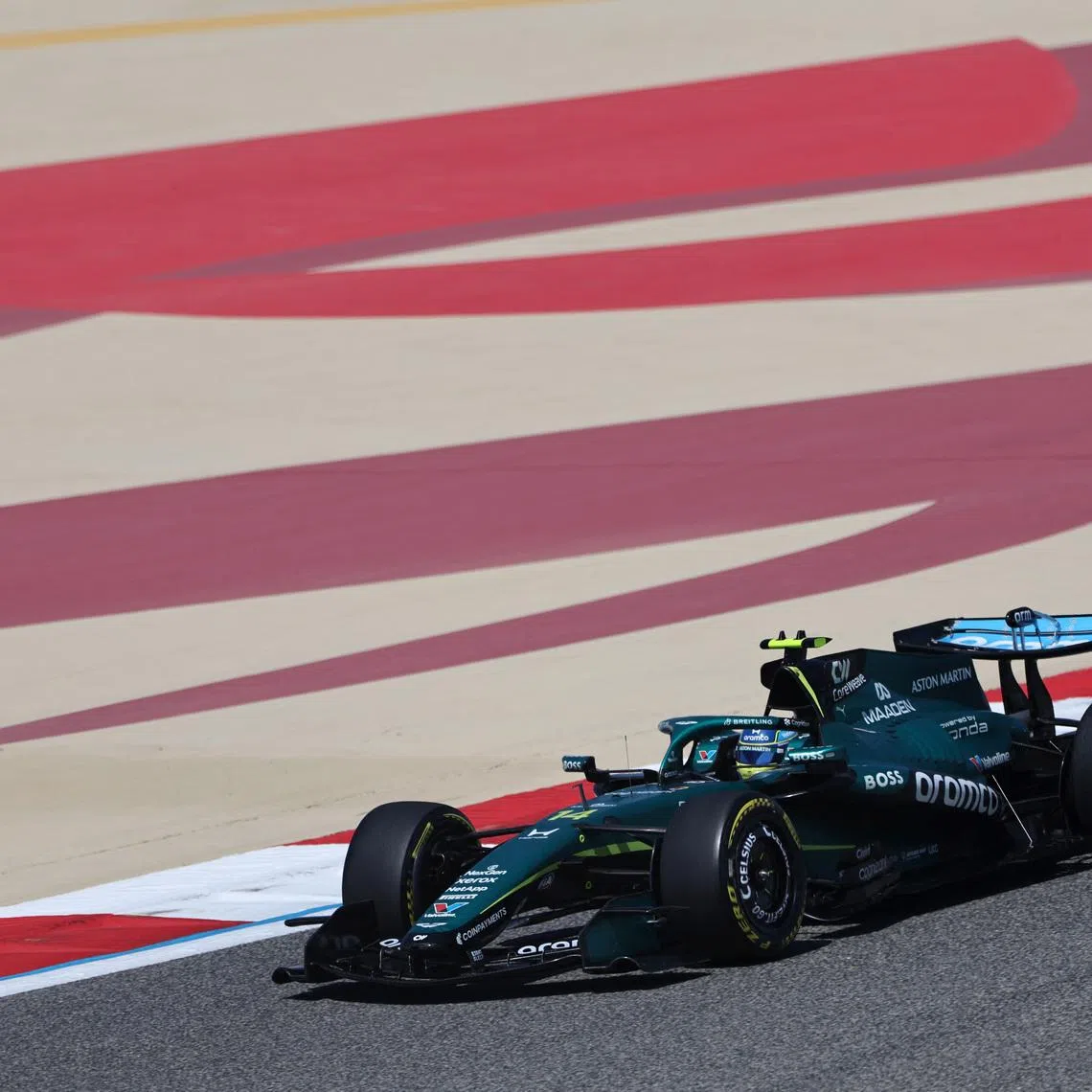 Formula One F1 - Pre Season Testing - Bahrain International Circuit, Sakhir, Bahrain - February 19, 2026 Aston Martin's Fernando Alonso in action during pre-season testing REUTERS/Hamad I Mohammed