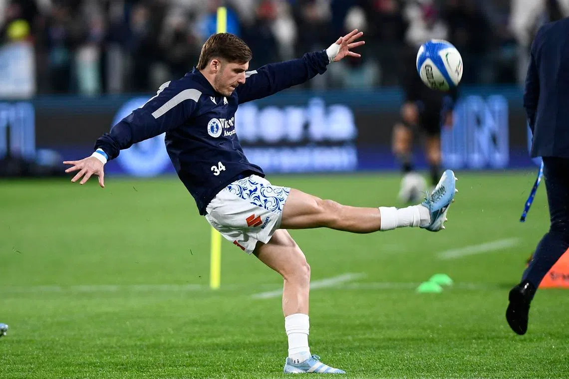 Rugby Union - Autumn Internationals - Italy v New Zealand - Allianz Stadium, Turin, Italy - November 23, 2024 Italy's Martin Page-Relo during the warm up before the match REUTERS/Massimo Pinca/File Photo