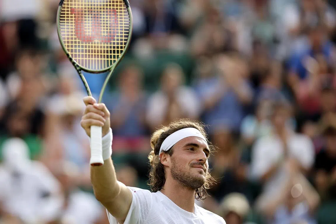 Tsitsipas' energy levels looked undiminished despite it being his fifth successive day on court.