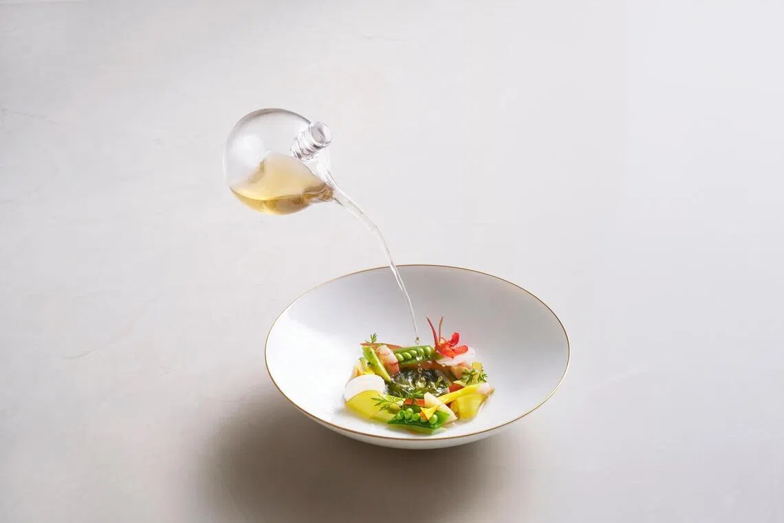 Two Beginnings, One Dish - a new course at Restaurant Born combines soup and salad