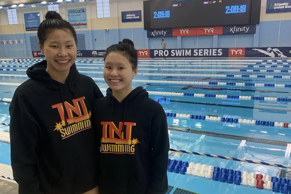 Siblings Letitia (left) and Levenia Sim will make their debut at the Hangzhou Asian Games in September.