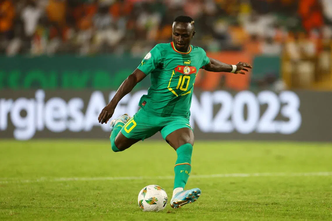 FILE PHOTO: Soccer Football - Africa Cup of Nations - Round of 16 - Senegal v Ivory Coast - Charles Konan Banny Stadium, Yamoussoukro, Ivory Coast - January 29, 2024  Senegal's Sadio Mane scores a penalty during the shoot-out REUTERS/Siphiwe Sibeko/File Photo