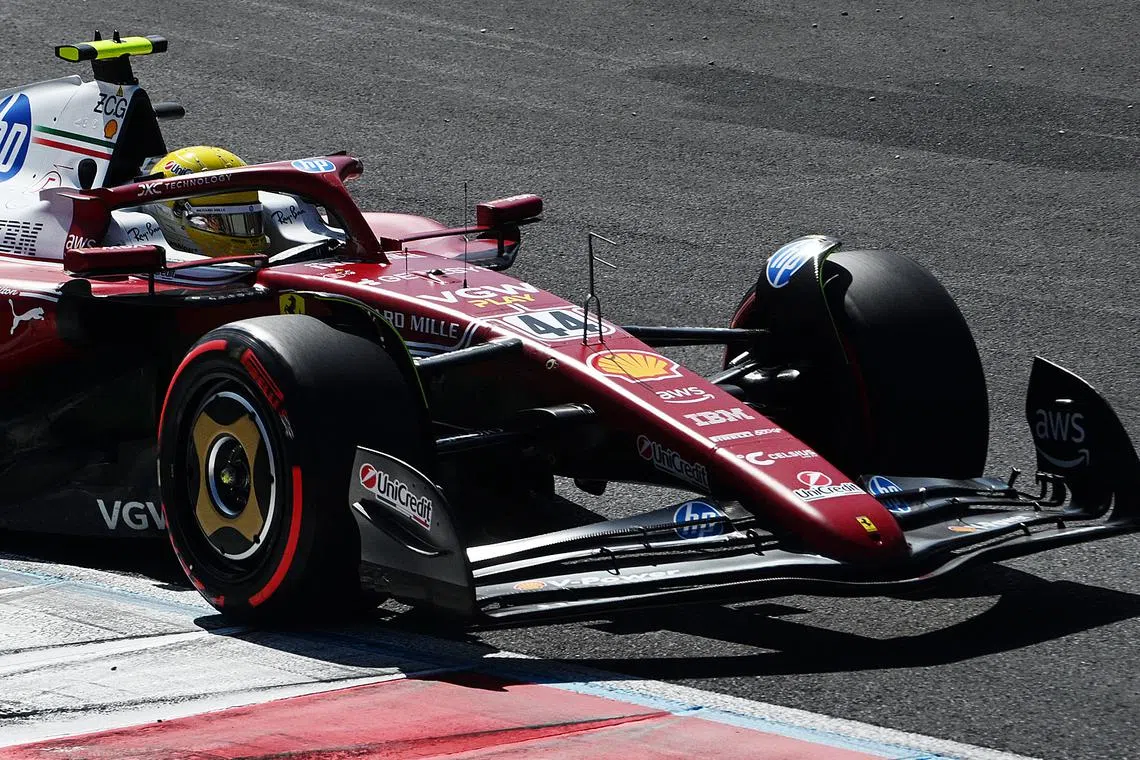 Formula One F1 - Italian Grand Prix - Autodromo Nazionale Monza, Monza, Italy - September 6, 2025 Ferrari's Lewis Hamilton during practice REUTERS/Jennifer Lorenzini