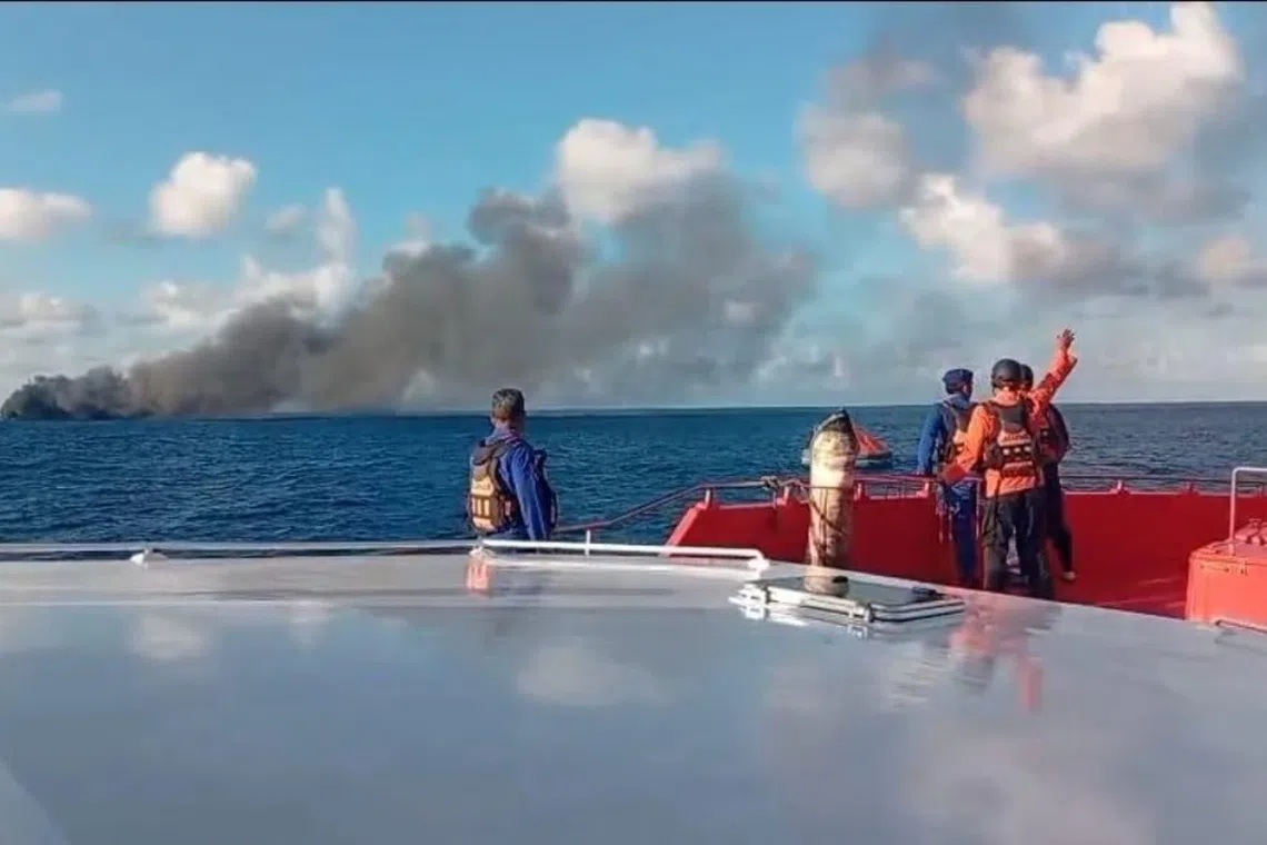 Passengers rescued as second ferry in days catches fire in Indonesia