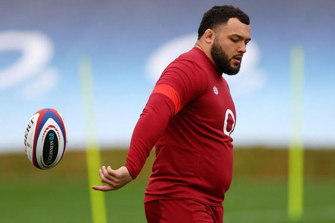 FILE PHOTO: Rugby Union - Six Nations Championship - England Training - Honda England Rugby Performance Centre, Bagshot, Britain - February 5, 2024 England's Ellis Genge during training Action Images via Reuters/Matthew Childs/File Photo