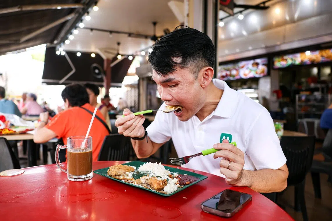 Instead of abstaining from hawker food, Tan balances his calorie intake with exercise and controlling meal portions.