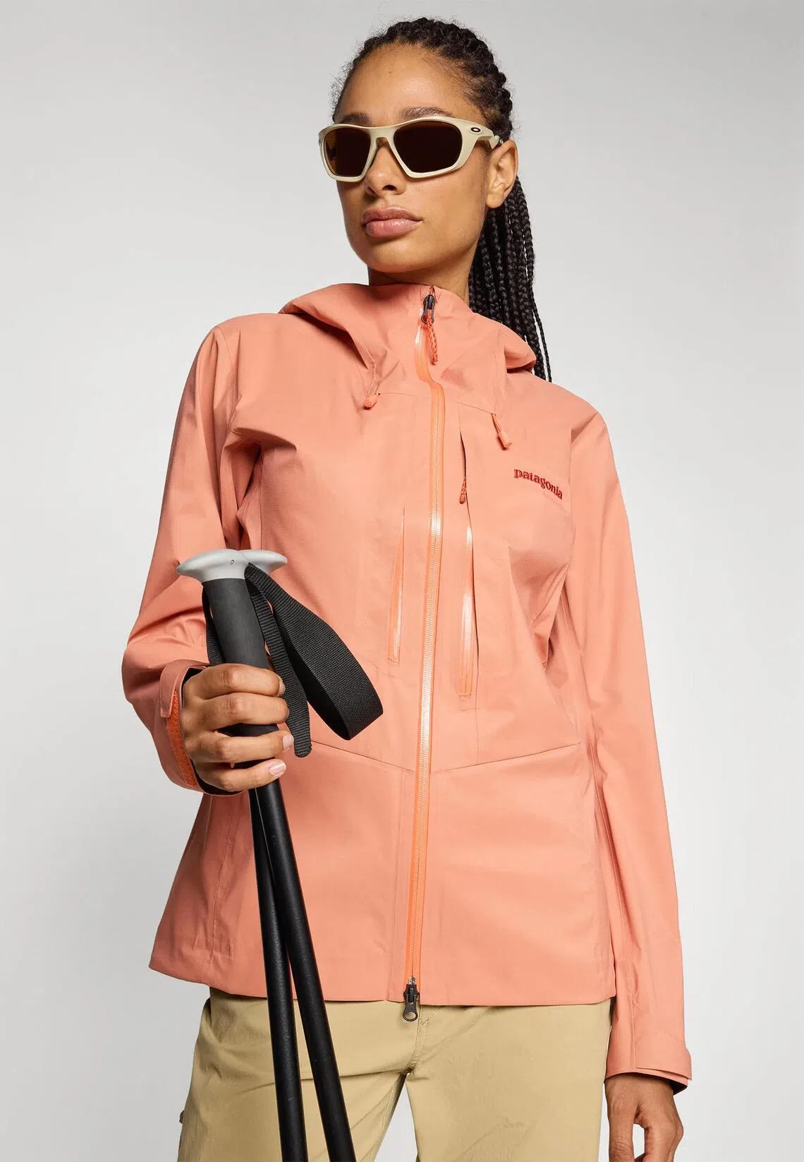Patagonia’s Hard Shell jacket provides durable waterproof and windproof protection.