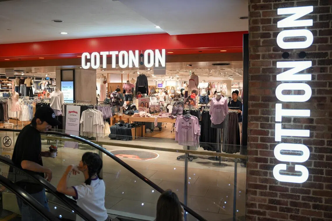 The Cotton On branch at 313@somerset pictured on March 30, 2026.