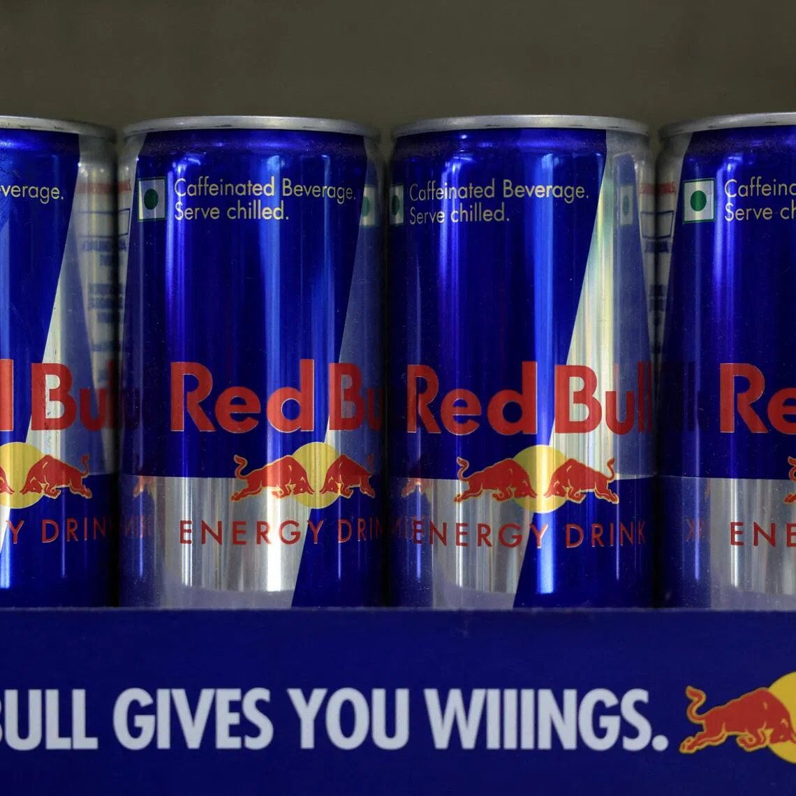 Red Bull cans on sale in New Delhi. India’s energy drinks retail sales are growing 12.6 per cent annually.