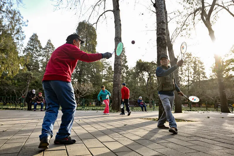 Chinese seniors exercising in the vicinity of Temple of Heaven in Beijing. As their numbers rise, so will questions over inheritance and eldercare.